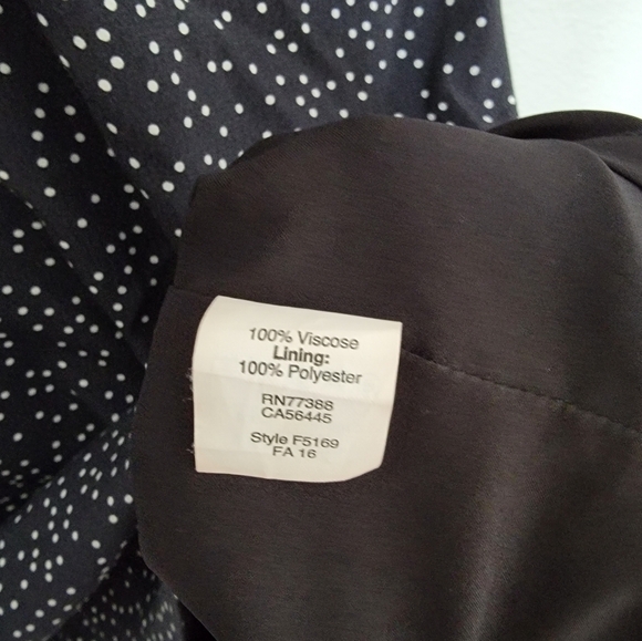 Madewell Black White Polka Dot Shift Dress Viscose Zip Back Size 4 D84 - Picture 10 of 10